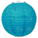 Beistle Party Lace Paper Lanterns Turquoise (3/Pkg)