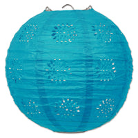 Beistle Party Lace Paper Lanterns Turquoise (3/Pkg)