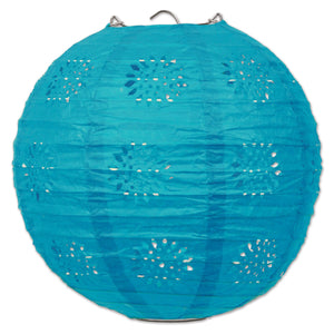 Beistle Party Lace Paper Lanterns Turquoise (3/Pkg)