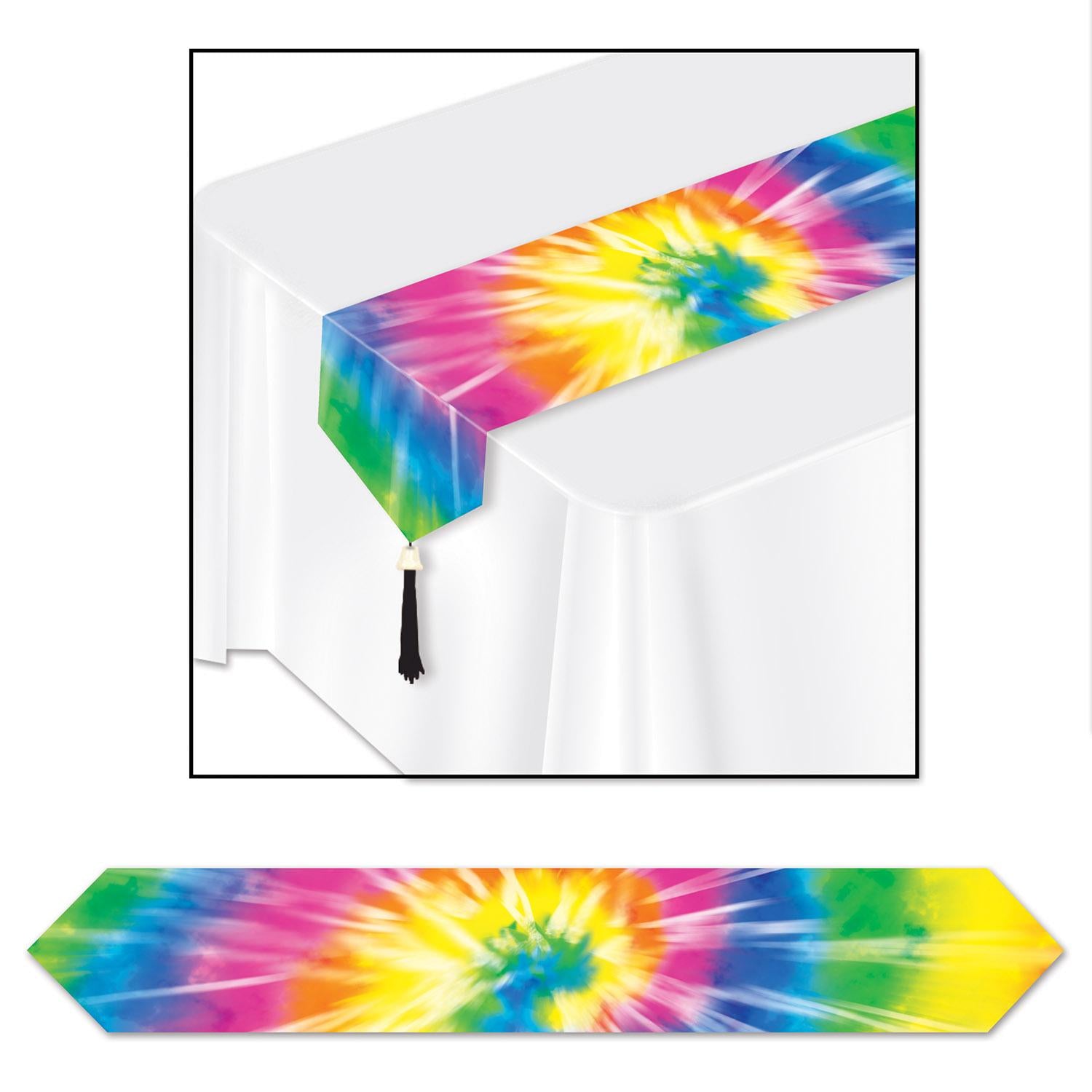 Beistle Printed Tie-Dyed Party Paper Table Runner