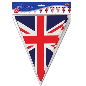 Union Jack Pennant Banner, party supplies, decorations, The Beistle Company, British, Bulk, Other Party Themes, Olympic Spirit - International Party Themes, British Themed Decorations 