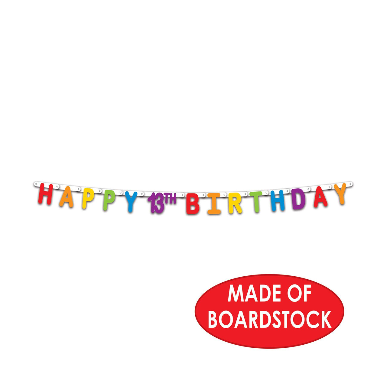 Happy 13th Birthday Streamer, party supplies, decorations, The Beistle Company, Birthday-AgeSpecific, Bulk, Birthday Party Supplies, Birthday Party Decorations, Birthday Party Streamers