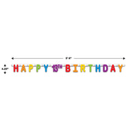 Happy 13th Birthday Streamer, party supplies, decorations, The Beistle Company, Birthday-AgeSpecific, Bulk, Birthday Party Supplies, Birthday Party Decorations, Birthday Party Streamers