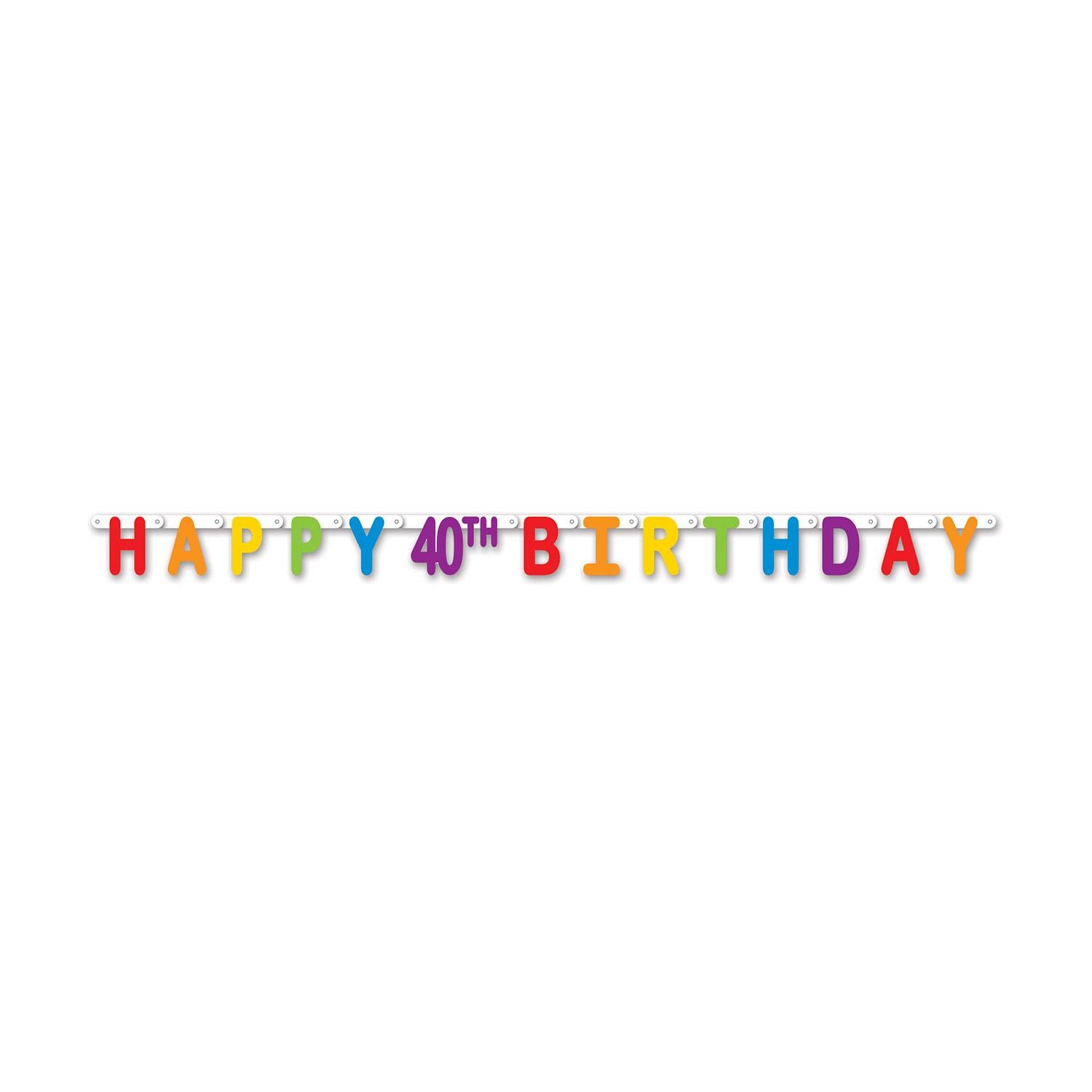 Beistle Happy 40th Birthday Party Streamer