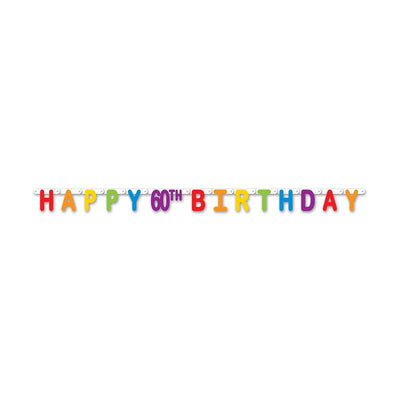 Beistle Happy 60th Birthday Party Streamer