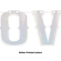 Glittered Love Streamer, party supplies, decorations, The Beistle Company, Wedding, Bulk, Wedding & Anniversary, Wedding and Anniversary Decorations, Wedding and Anniversary Signs and Banners