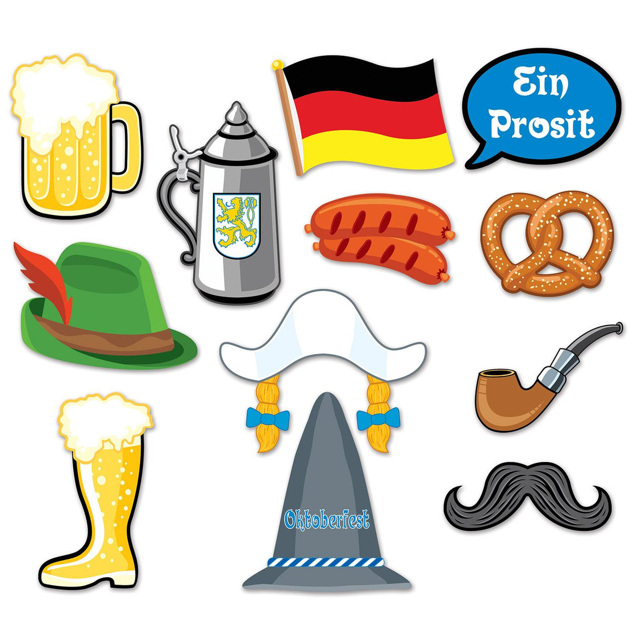 Beistle Oktoberfest Photo Fun Signs (12/Pkg)