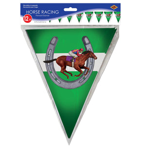 Horse Racing Pennant Banner, party supplies, decorations, The Beistle Company, Derby Day, Bulk, Other Party Themes, Derby Day Party Theme 