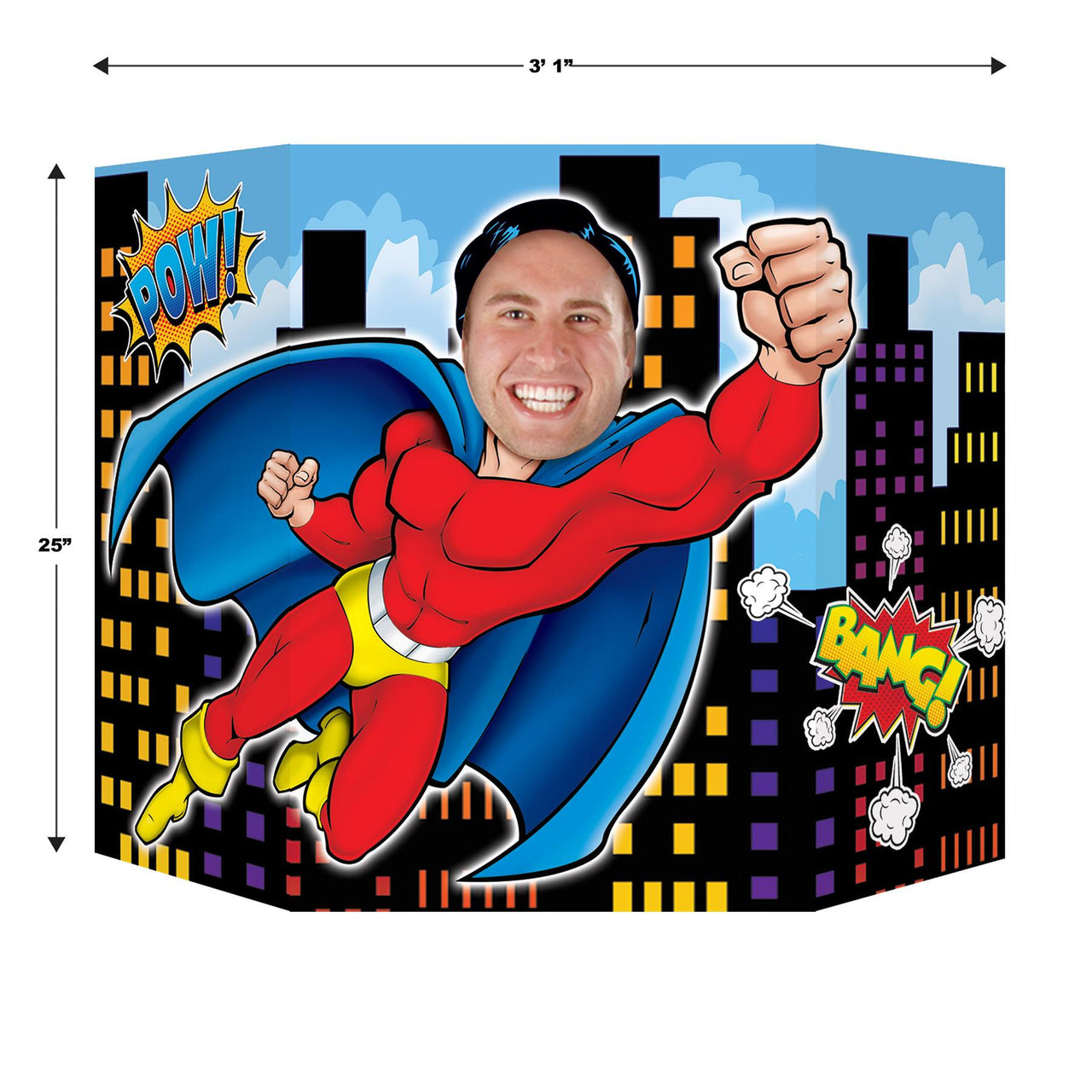 Hero Photo Prop, party supplies, decorations, The Beistle Company, Heroes, Bulk, Birthday Party Supplies, Hero Party Theme