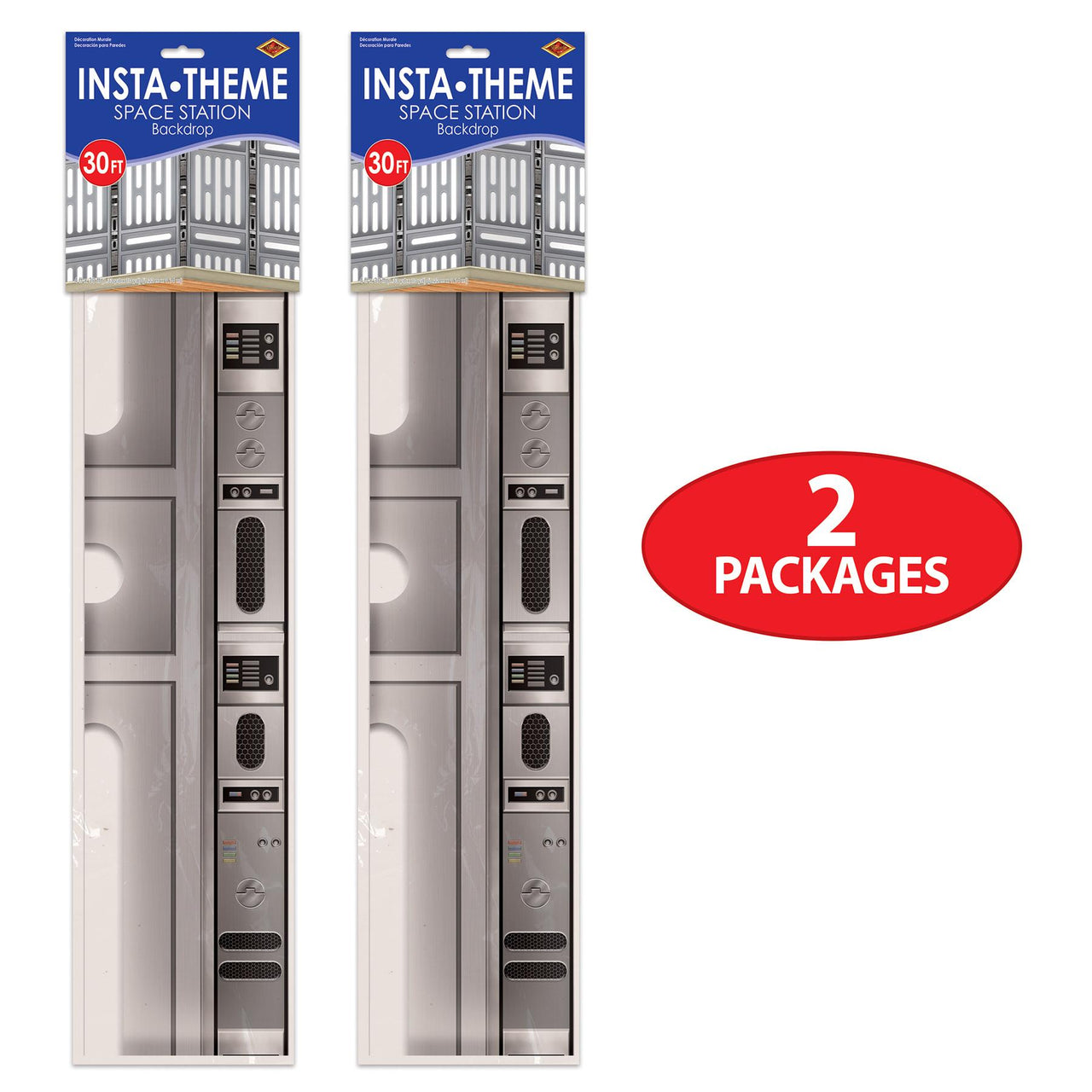 Space Station Backdrop, party supplies, decorations, The Beistle Company, Space, Bulk, Other Party Themes, Space Themed Party Supplies