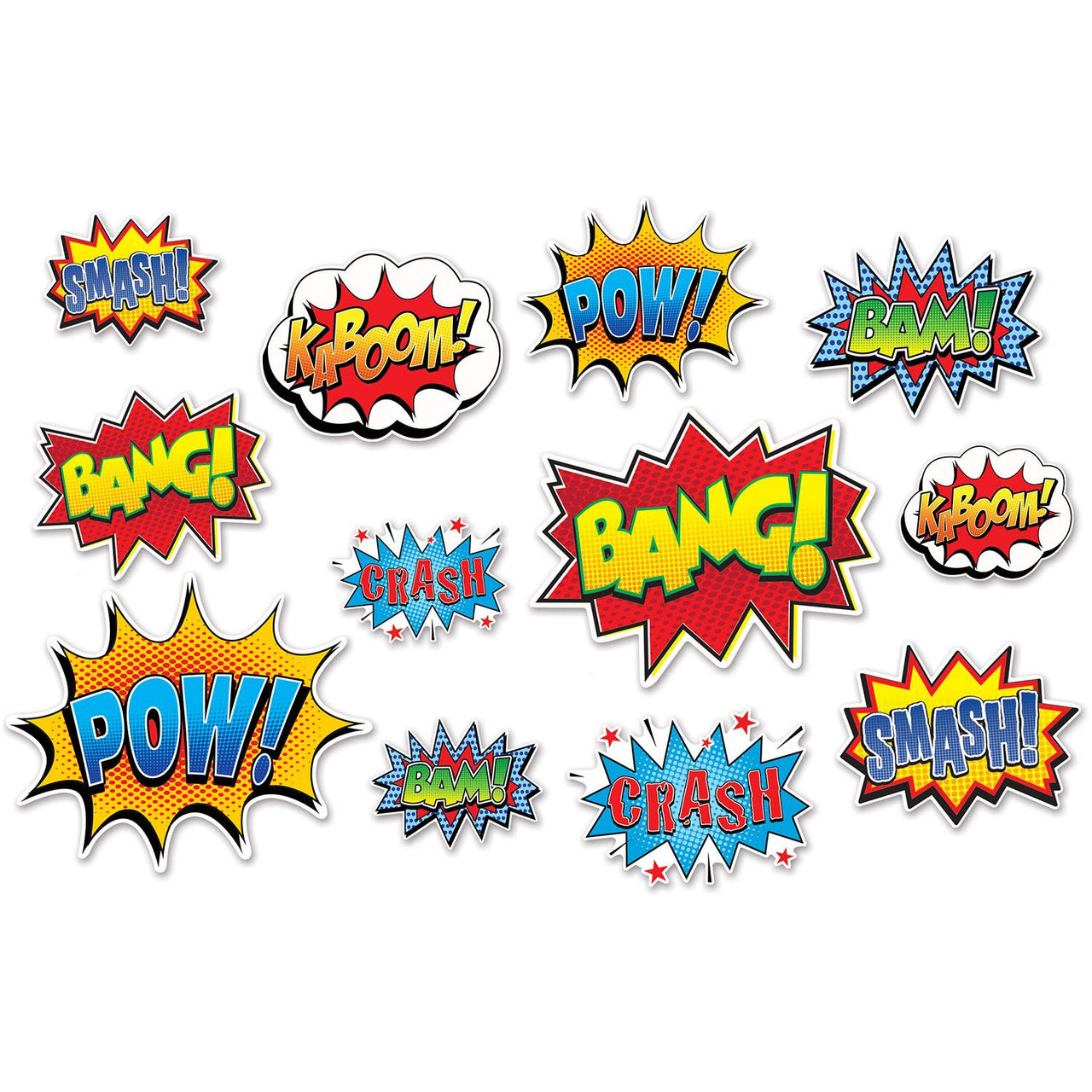 Beistle Hero Action Party Sign Cutouts (12/Pkg)