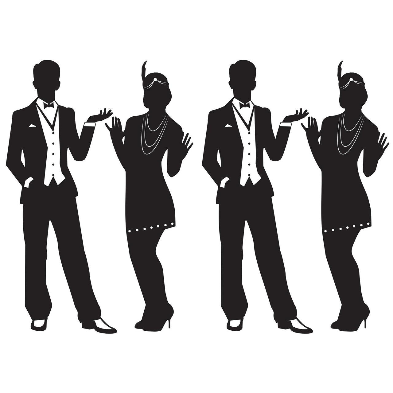 Bulk Roaring 20's Silhouettes (Case of 24) by Beistle