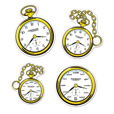 Beistle Clock Party Cutouts (4/Pkg)