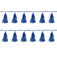 Bulk Metallic Tassel Garland - blue (Case of 12) by Beistle