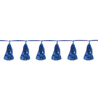 Beistle Metallic Party Tassel Garland - blue