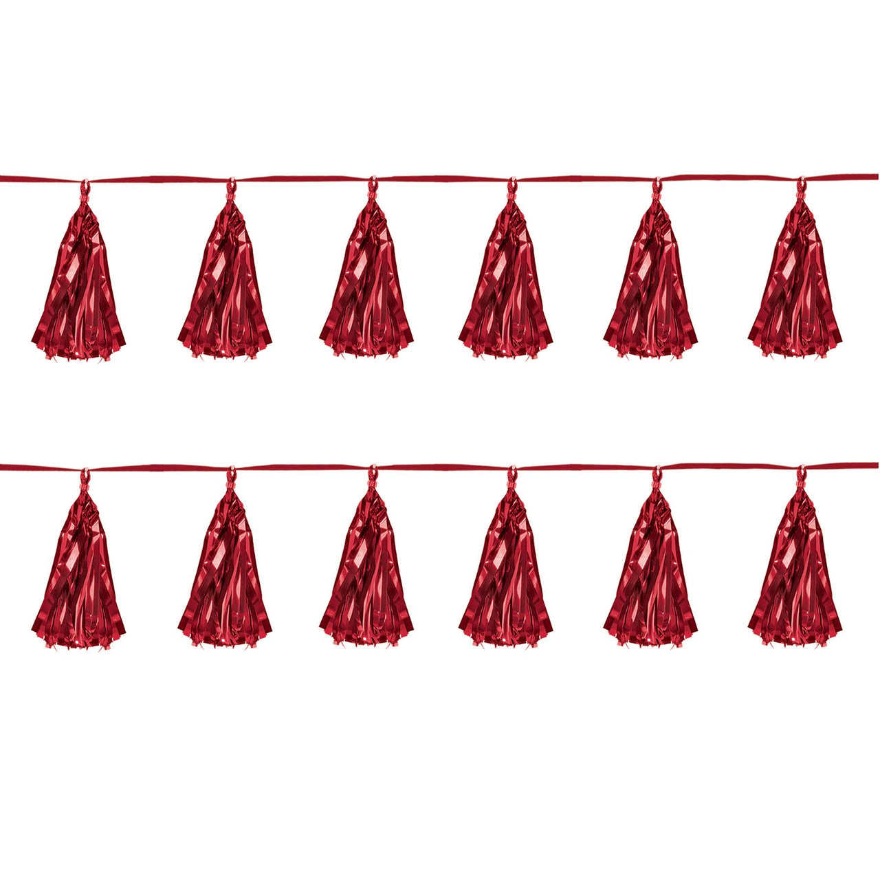 Bulk Metallic Tassel Garland - red (Case of 12) by Beistle