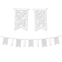 Beistle Die-Cut Mr & Mrs Wedding Party Pennant Banner