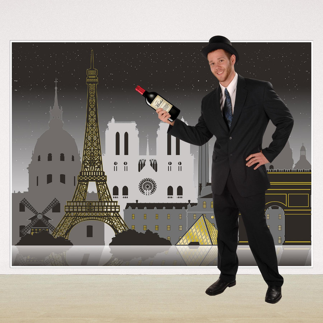 Paris Cityscape Insta-Mural, party supplies, decorations, The Beistle Company, French, Bulk, Other Party Themes, Olympic Spirit - International Party Themes, French Themed Decorations