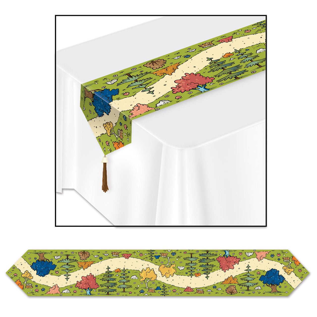 Beistle Printed Woodland Friends Party Paper Table Runner