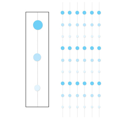 Beistle Dot Stringers - blue (6/Pkg)