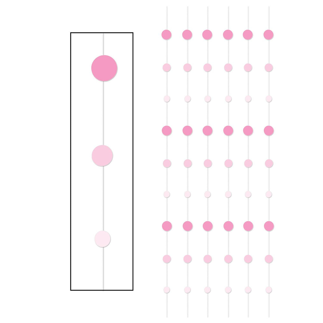 Beistle Dot Stringers - pink (6/Pkg)
