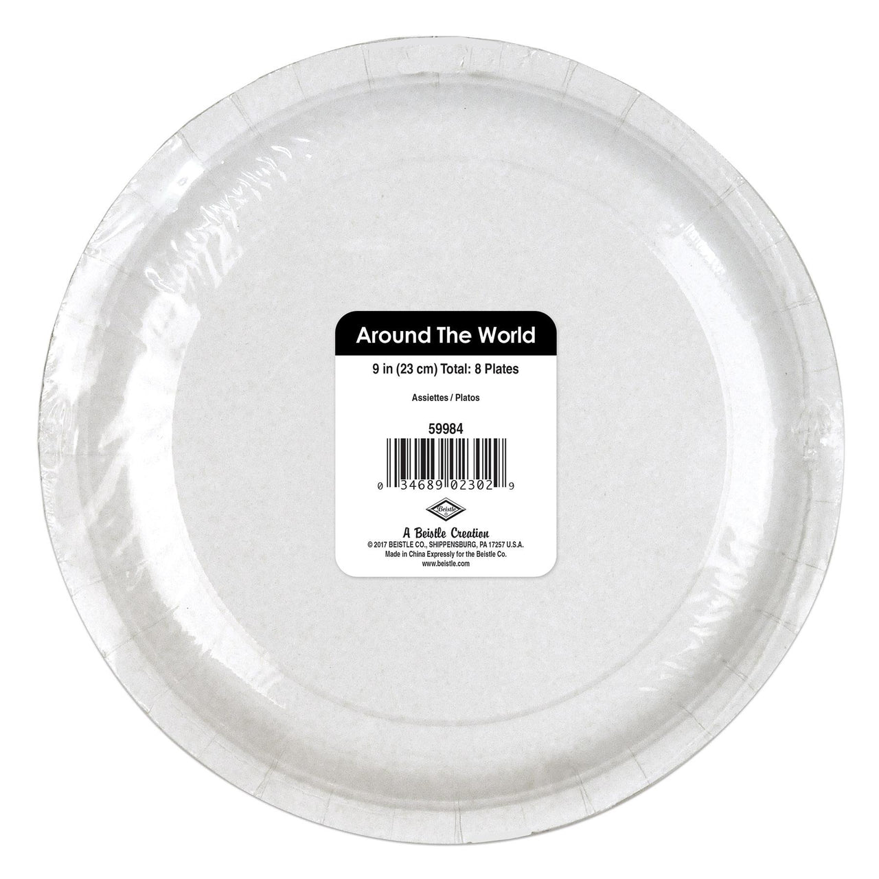 Beistle Around The World Plates (Pack of 96) - Around The World Party Theme