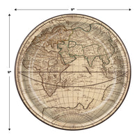 Beistle Around The World Plates (Pack of 96) - Around The World Party Theme