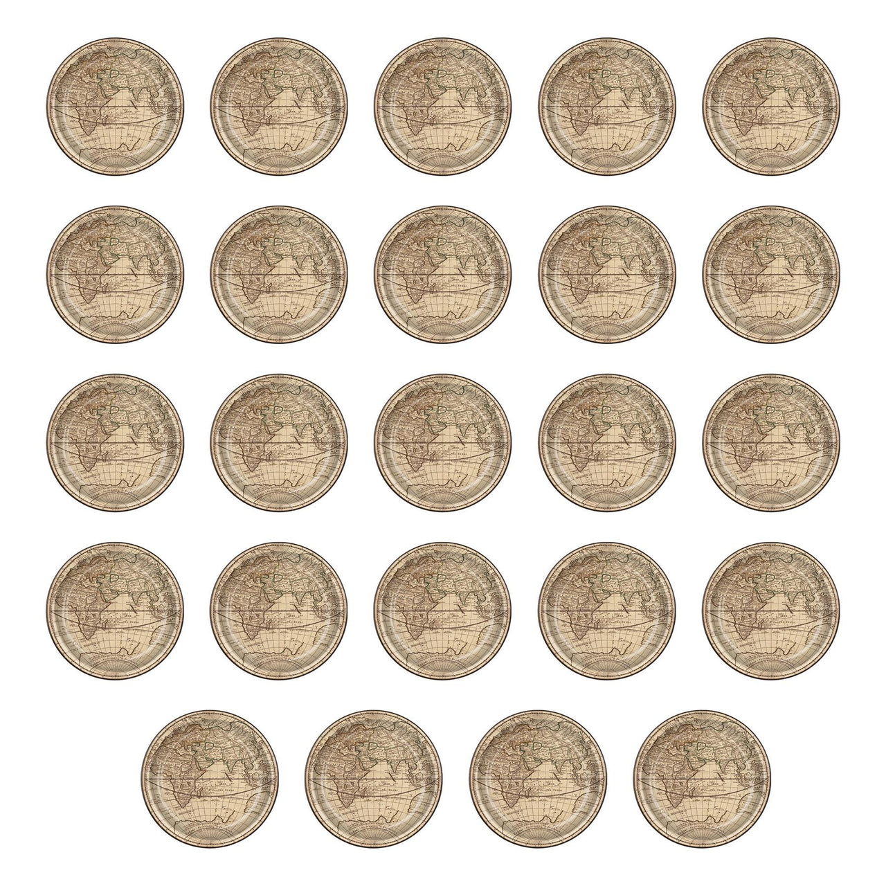 Beistle Around The World Plates (Pack of 96) - Around The World Party Theme