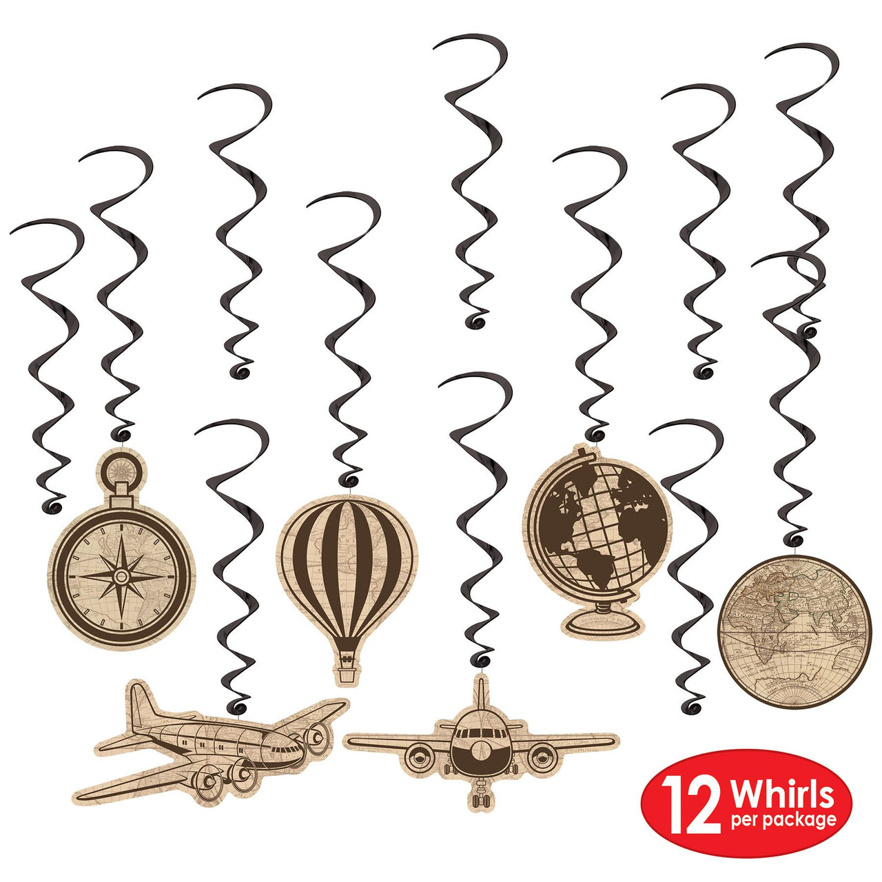 Beistle Around The World Whirls (6 packs) - Around The World Party Theme