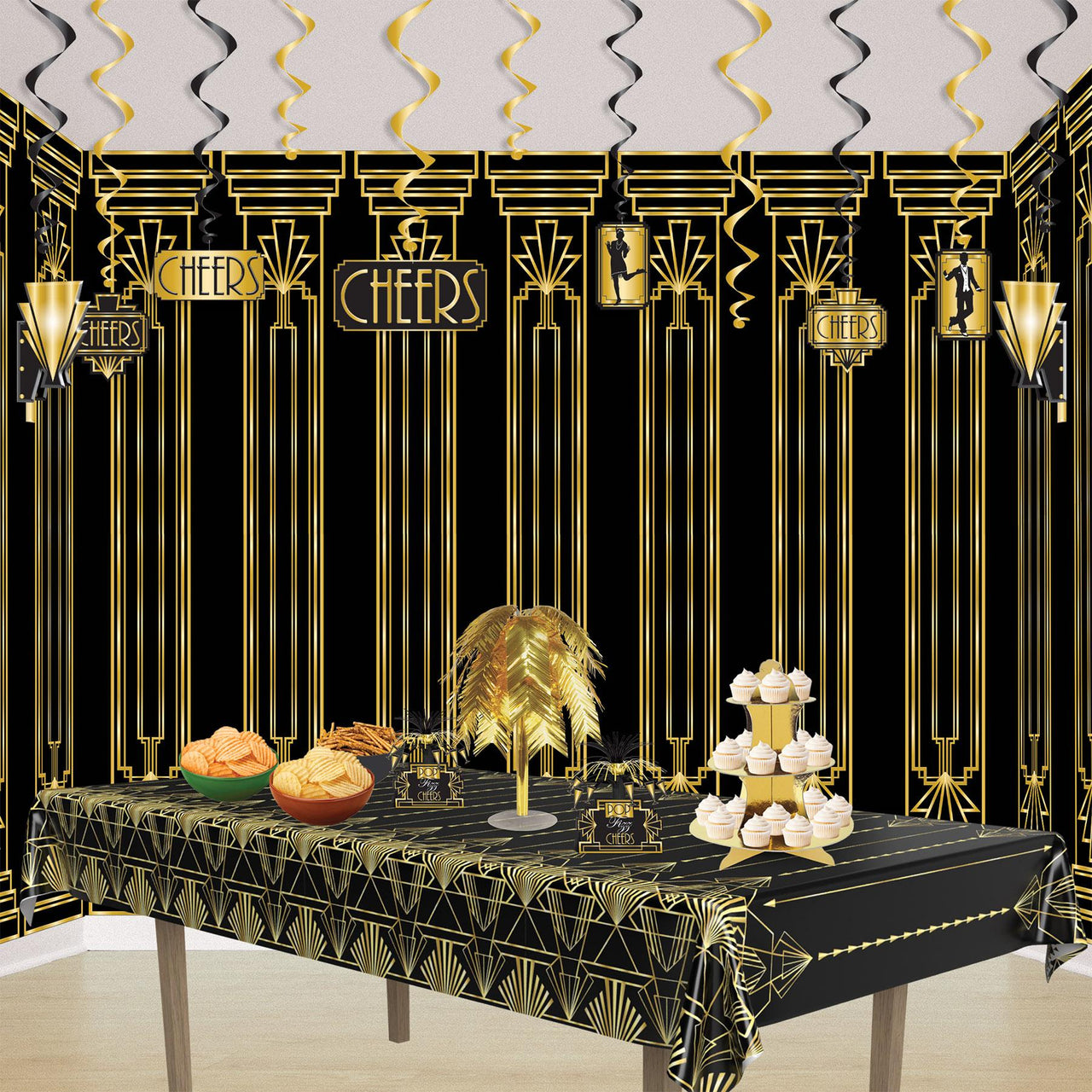 Metallic Cupcake Stand, party supplies, decorations, The Beistle Company, General Occasion, Bulk, Birthday Party Supplies, Birthday Party Decorations, Misc. Birthday Party Decorations