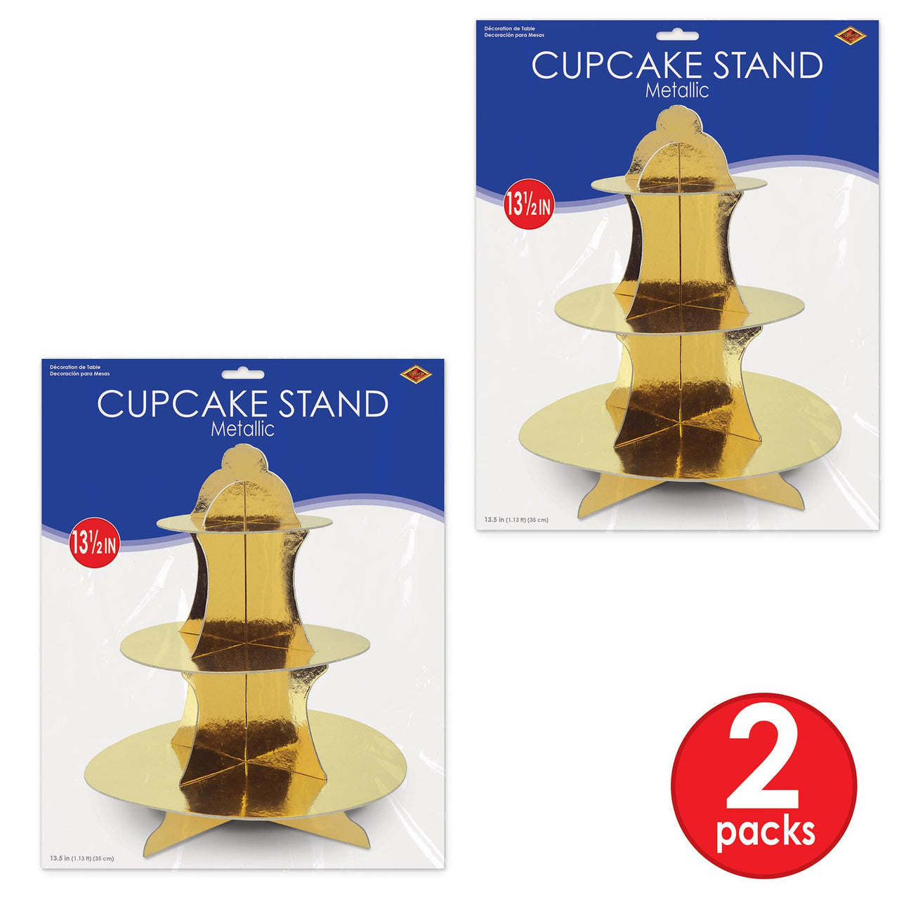 Metallic Cupcake Stand, party supplies, decorations, The Beistle Company, General Occasion, Bulk, Birthday Party Supplies, Birthday Party Decorations, Misc. Birthday Party Decorations