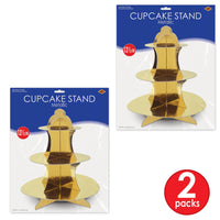 Metallic Cupcake Stand, party supplies, decorations, The Beistle Company, General Occasion, Bulk, Birthday Party Supplies, Birthday Party Decorations, Misc. Birthday Party Decorations