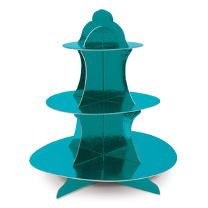 Beistle Metallic Party Cupcake Stand - Turquoise