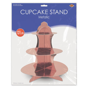 Bulk Metallic Cupcake Stand - Rose Gold (Case of 12) by Beistle