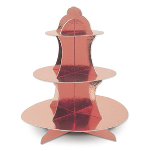 Beistle Metallic Party Cupcake Stand - Rose Gold