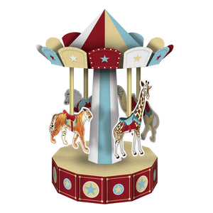 Beistle 3-D Vintage Circus Carousel Party Centerpiece