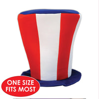 Patriotic Plush Tall Top Hat