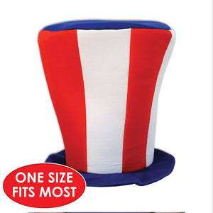 Patriotic Plush Tall Top Hat