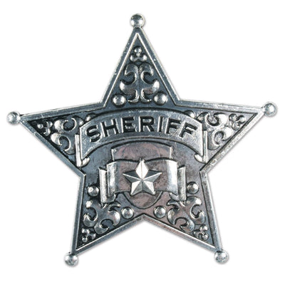 Beistle Metal Sheriff Badge