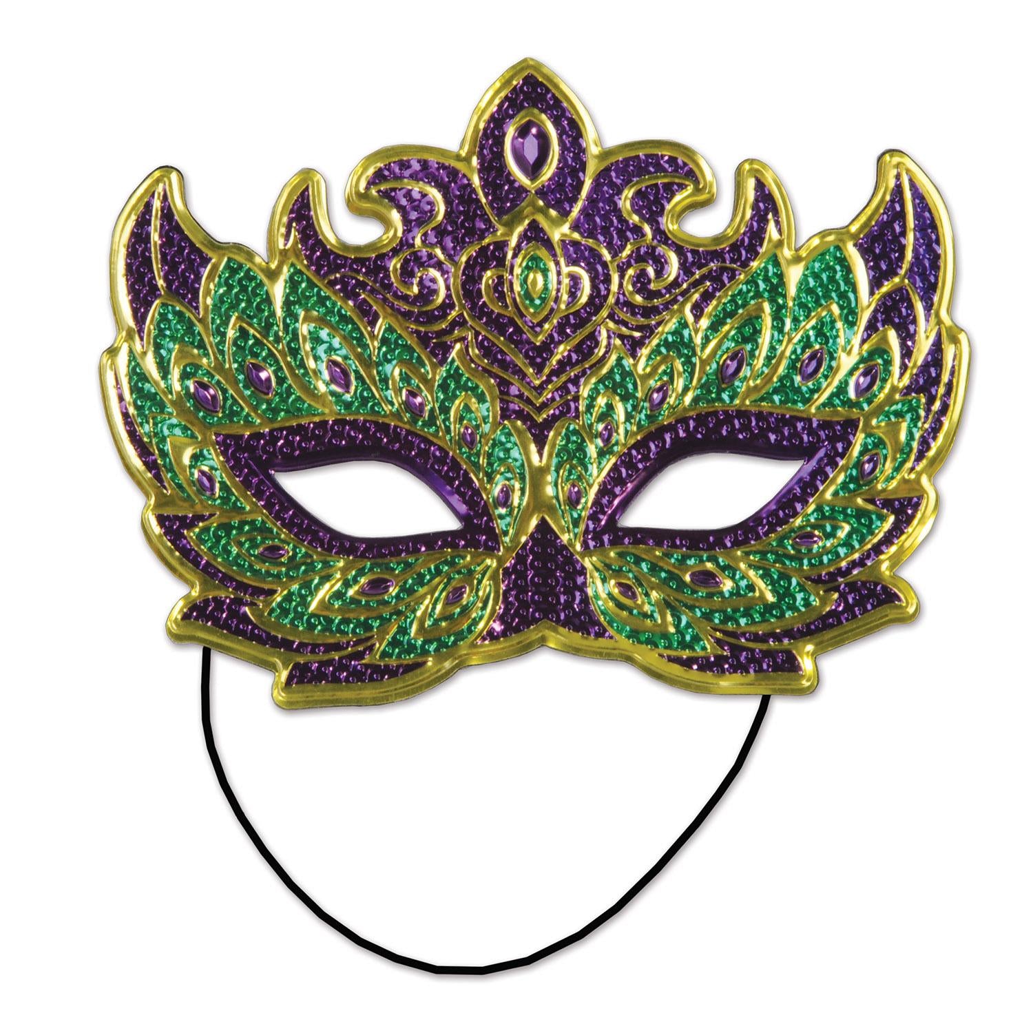 907 Mardi Gras mask KWS-M2635WTGO-M8544WTGRYL-1-  main image 4
