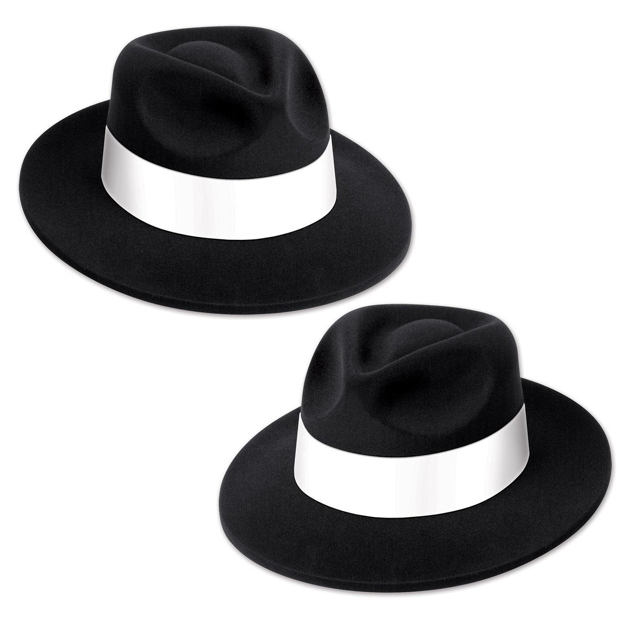 Beistle Black Velour Fedora with Band
