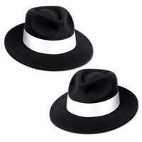 Beistle Black Velour Fedora with Band