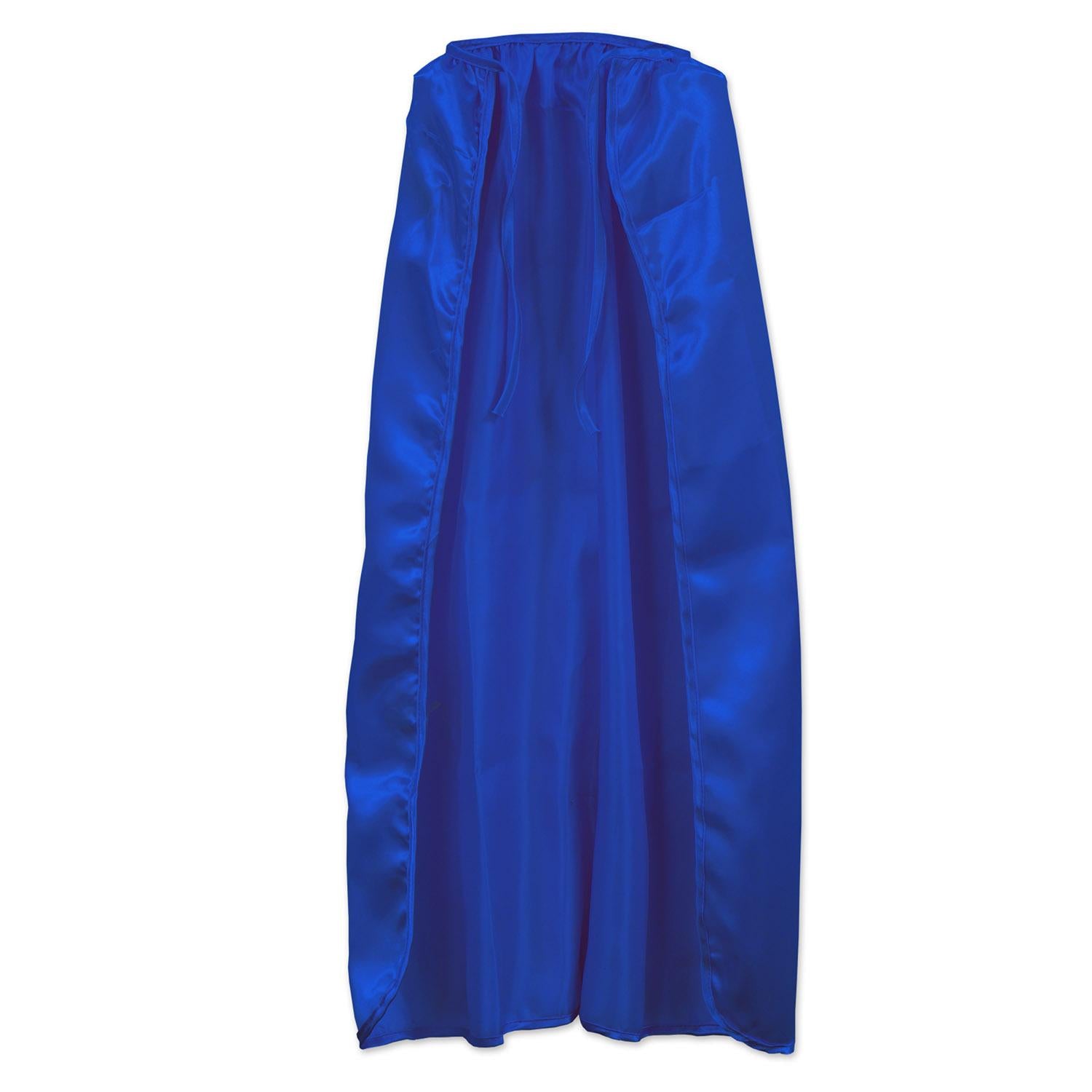 Beistle Fabric Cape - blue - string-tie closure