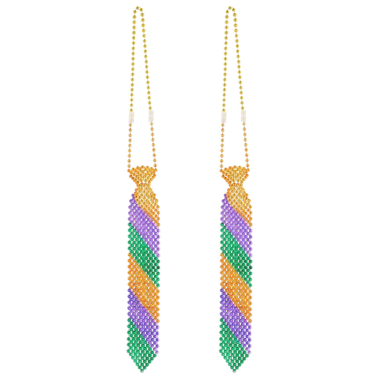 Beaded Mardi Gras Tie, party supplies, decorations, The Beistle Company, Mardi Gras, Bulk, Holiday Party Supplies, Mardi Gras Party Supplies, Mardi Gras Stuff to Wear, Mardi Gras Party Beads