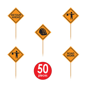 Bulk Construction Signs Picks (Case of 600) by Beistle