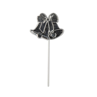 Beistle Wedding Bell Picks Silver - molded plastic (8/Pkg)