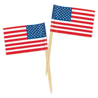 Patriotic Party U S Flag Picks (Case of 600)