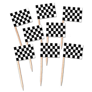 Beistle Checkered Flag Party Picks (50/Pkg)