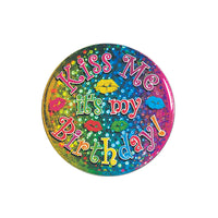 Beistle Kiss Me It's My Birthday! Button