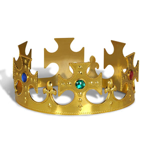 Beistle Plastic Jeweled King's Gold Crown